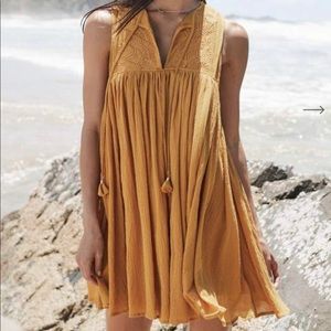 Embroidered Akira Mini Dress Amber